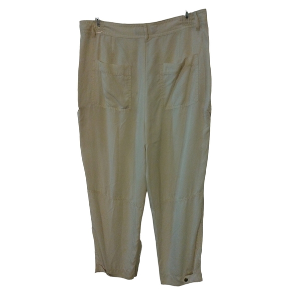 Express Super High Rise 100% Lyocell Button Front & Pockets Cargo Pants Sz. 10 - Picture 5 of 12